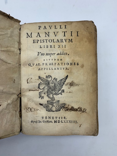 Paulli Manutii Epistolarum libri XII...Eiusdem quae praefationes appellantur